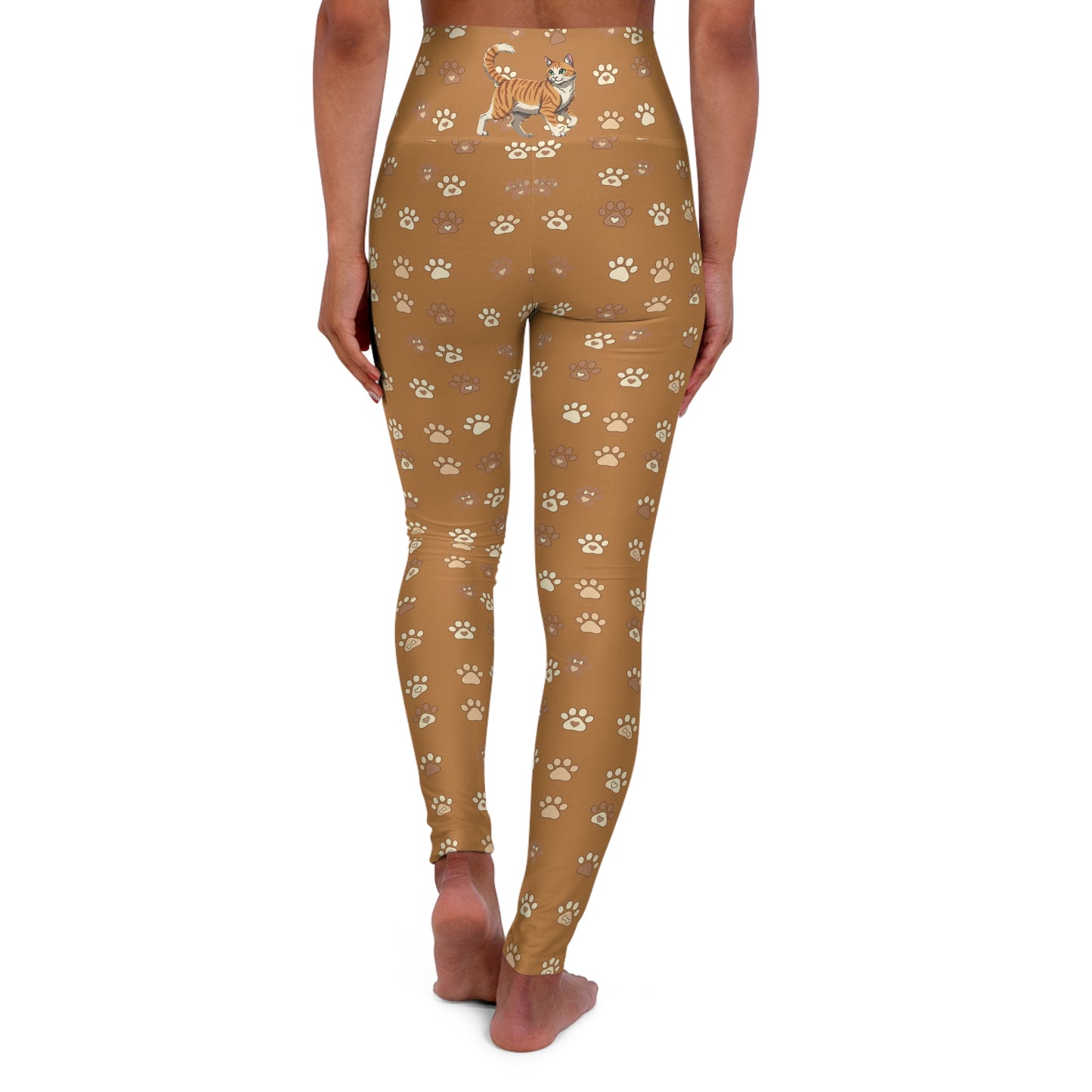 Cat Paw Print High Waisted Women Yoga Leggings style 3