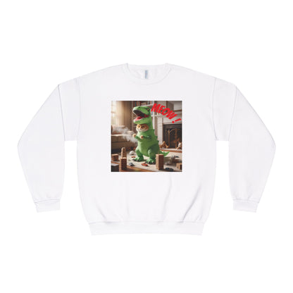 Tyrannosaurus Cat at home Unisex NuBlend Crewneck Sweatshirt