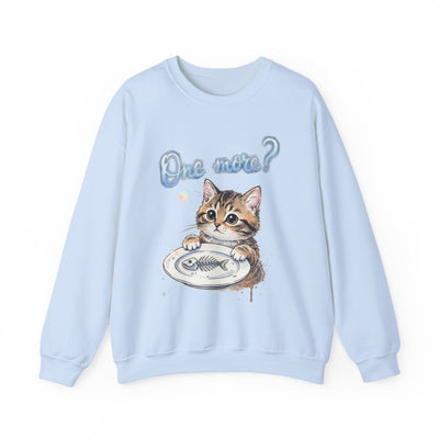 Watercolor painting style 3 Men & Women Cute Cat Pile Crewneck Sweatshirt