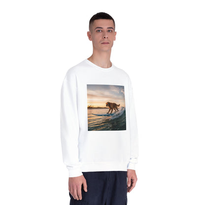 Surfing Dog Graphic Unisex NuBlend Crewneck Sweatshirt style 2