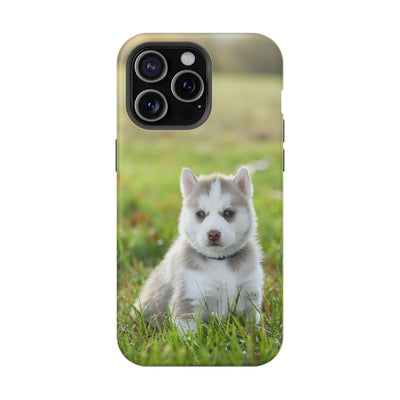 Magnetic Dog Case style 1 for Apple iPhone, Cute Puppy Phone Cover, Impact-Resistant Dog Lover Gift, Pet Protection Case, Animal-Themed Phone Accessory