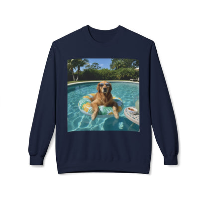 Swimming Pool Vibes Graphic Dog Unisex Crewneck Sweatshirt
