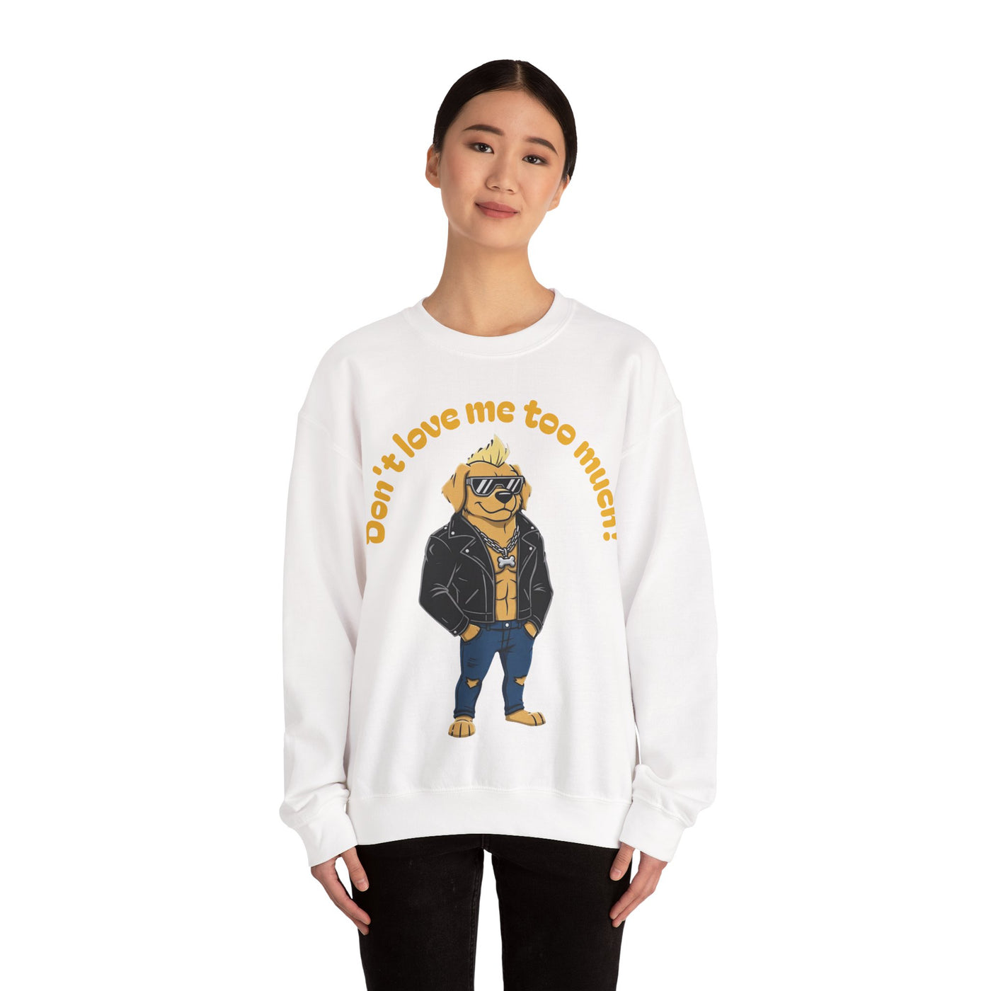 Cool Dog style 2 Unisex Crewneck Sweatshirt | Cozy Gift for Dog Lovers, Casual Wear, Unique Graphic Sweatshirt, Birthday Gift, Everyday Style