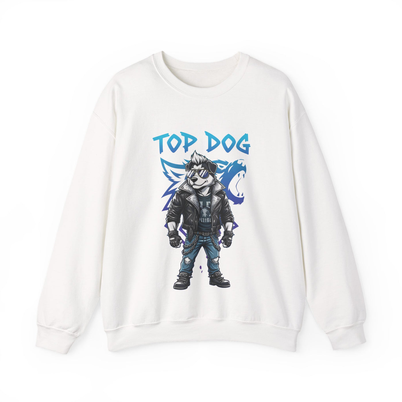 Cool Dog style 1 Unisex Crewneck Sweatshirt | Cozy Gift for Dog Lovers, Casual Wear, Unique Graphic Sweatshirt, Birthday Gift, Everyday Style