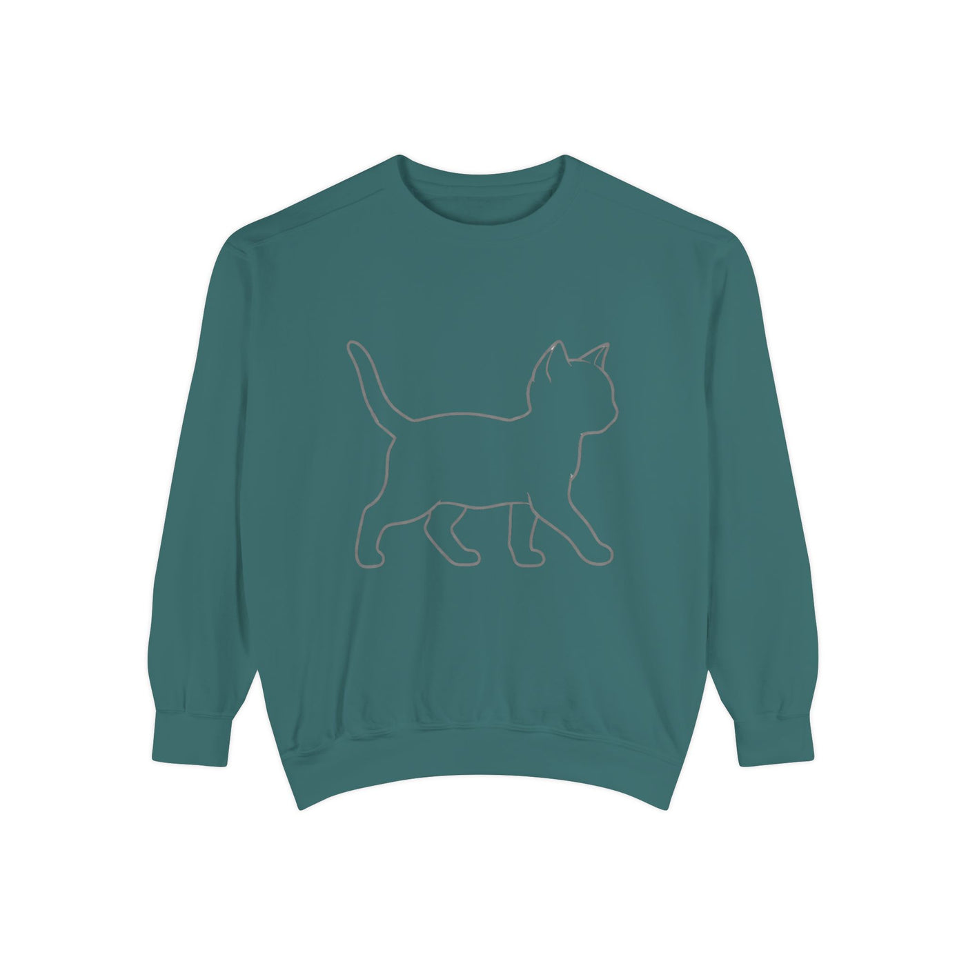 Walking Cat Shadow style 2 Cozy Graphic Unisex Crewneck Sweatshirt