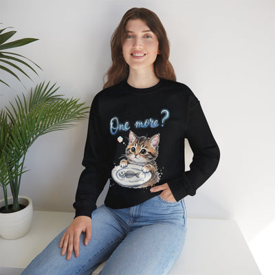 Watercolor painting style 3 Men & Women Cute Cat Pile Crewneck Sweatshirt