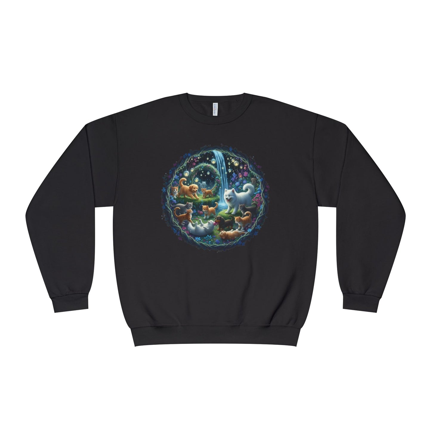 Cats & Dogs Happy Garden Unisex NuBlend Crewneck Sweatshirt style2