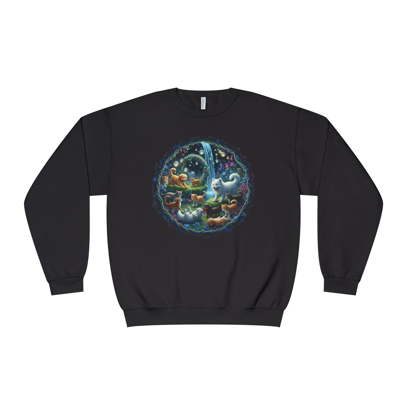 Cats & Dogs Happy Garden Unisex NuBlend® Crewneck Sweatshirt