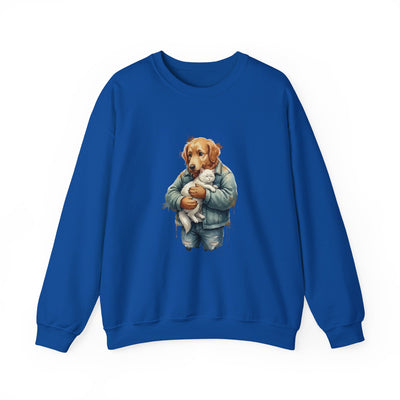 Watercolor painting style 12 Men & Women Cute Cat Pile Crewneck Sweatshirt