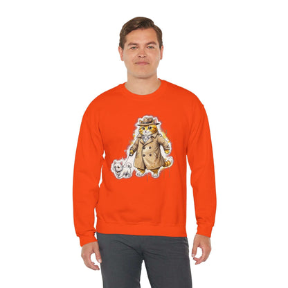 Watercolor Cat & Dog painting Unisex Crewneck Sweatshirt style 1