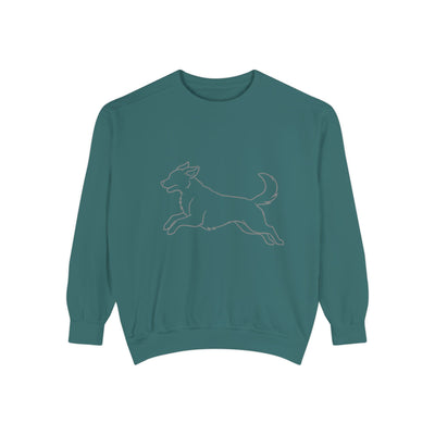 Running Dog Shadow style 1 Cozy Graphic Unisex Crewneck Sweatshirt