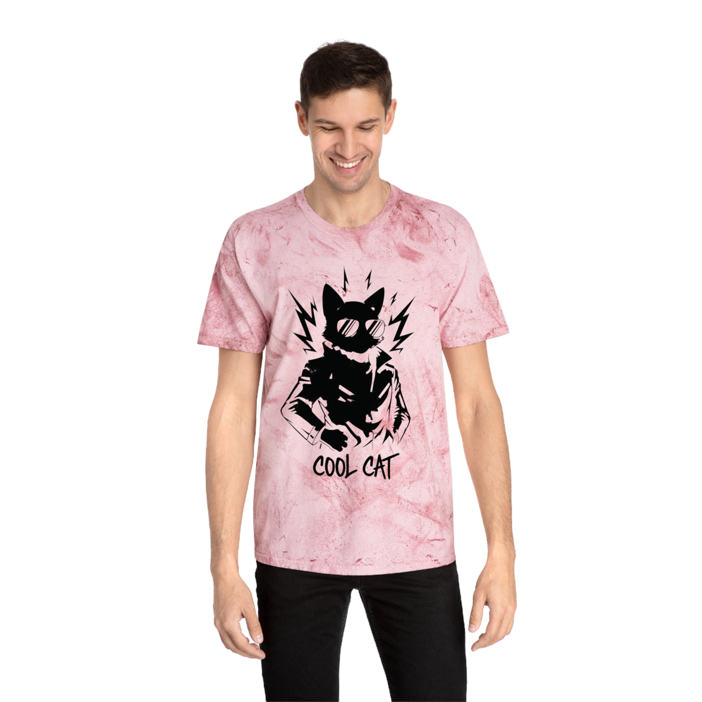 Black Cool Cat Unisex T-Shirt - Vibrant Graphic Tee, Gift for Cat Lovers, Casual Wear, Streetwear, Unique Style