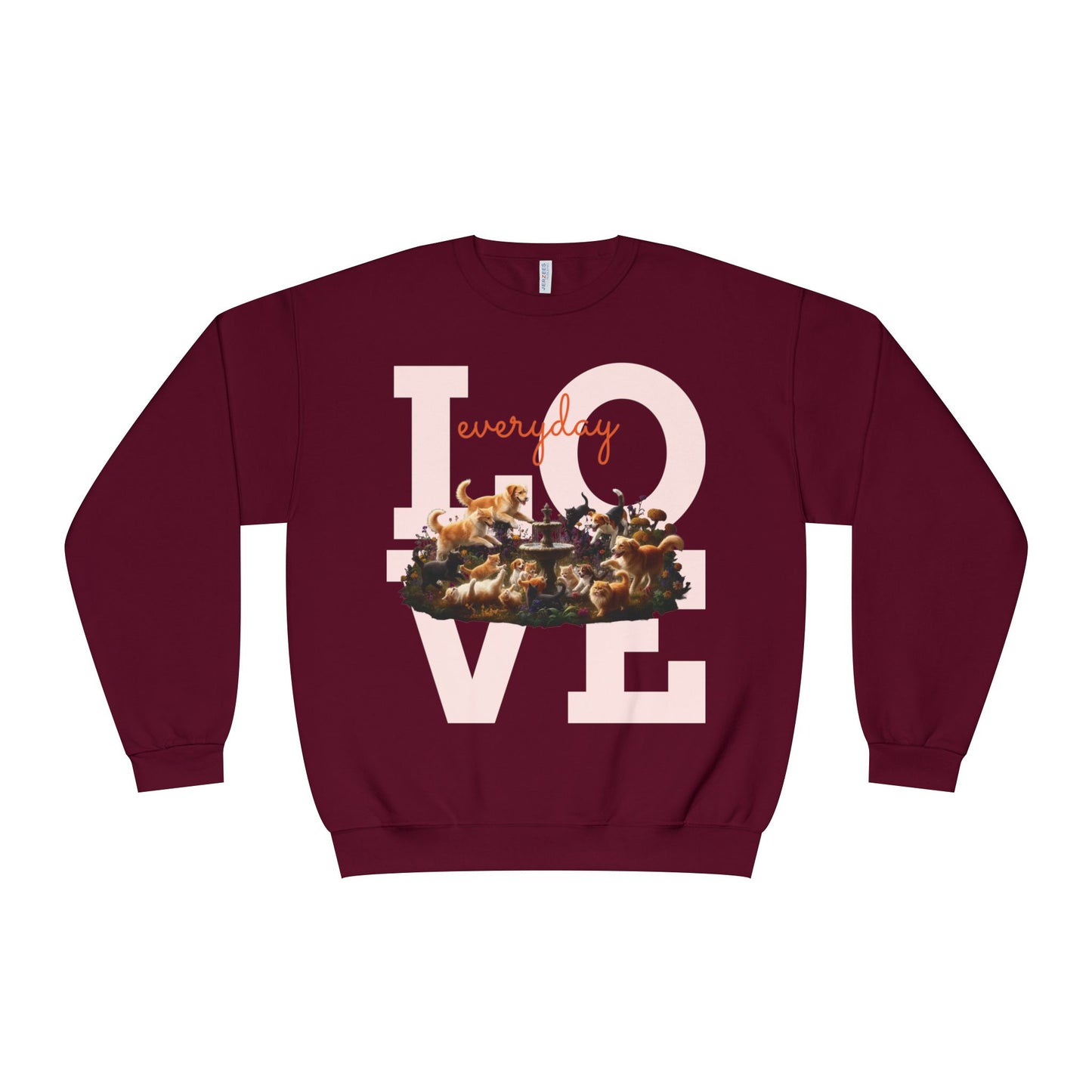 Love Everyday Cats & Dogs Unisex NuBlend Crewneck Sweatshirt