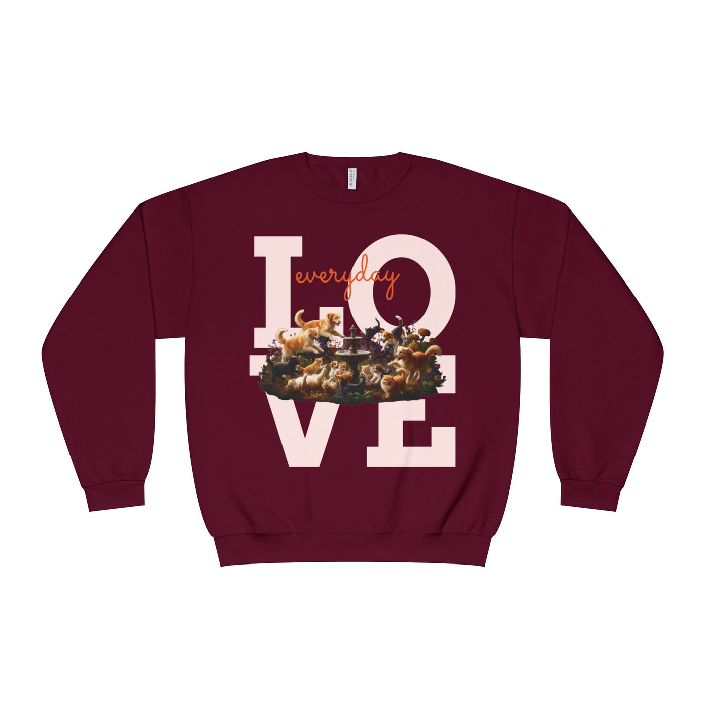 Love Everyday Cats & Dogs Unisex NuBlend® Crewneck Sweatshirt