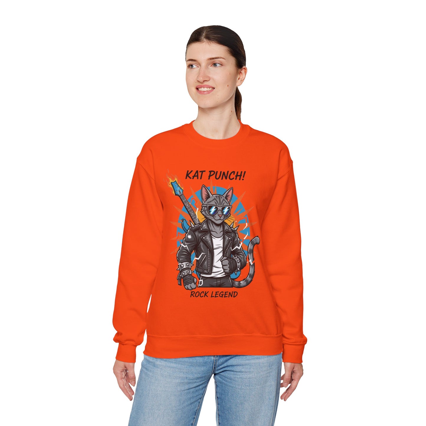 Cool Cat Unisex Heavy Blend Crewneck Sweatshirt style 1