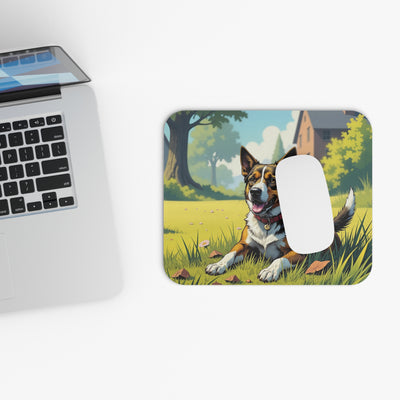 Adorable dog in the Meadow Mouse Pad style 1 | Cute Dog Desk Accessory, Pet Lover Gift, Office Decor, Animal Art, Ergonomic Mouse Mat