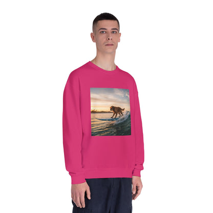 Surfing Dog Graphic Unisex NuBlend Crewneck Sweatshirt style 2