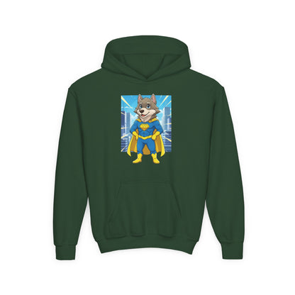 Dog cosplay Superman Funny Design Unisex Kids Hoodie style 1