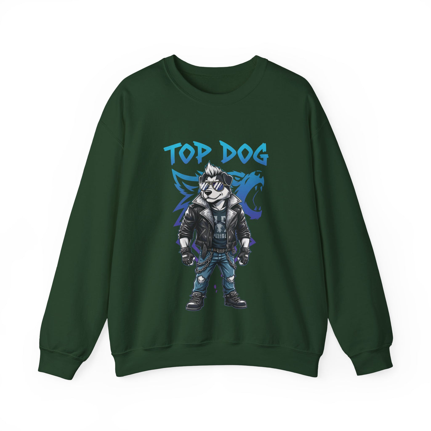 Cool Dog style 1 Unisex Crewneck Sweatshirt | Cozy Gift for Dog Lovers, Casual Wear, Unique Graphic Sweatshirt, Birthday Gift, Everyday Style