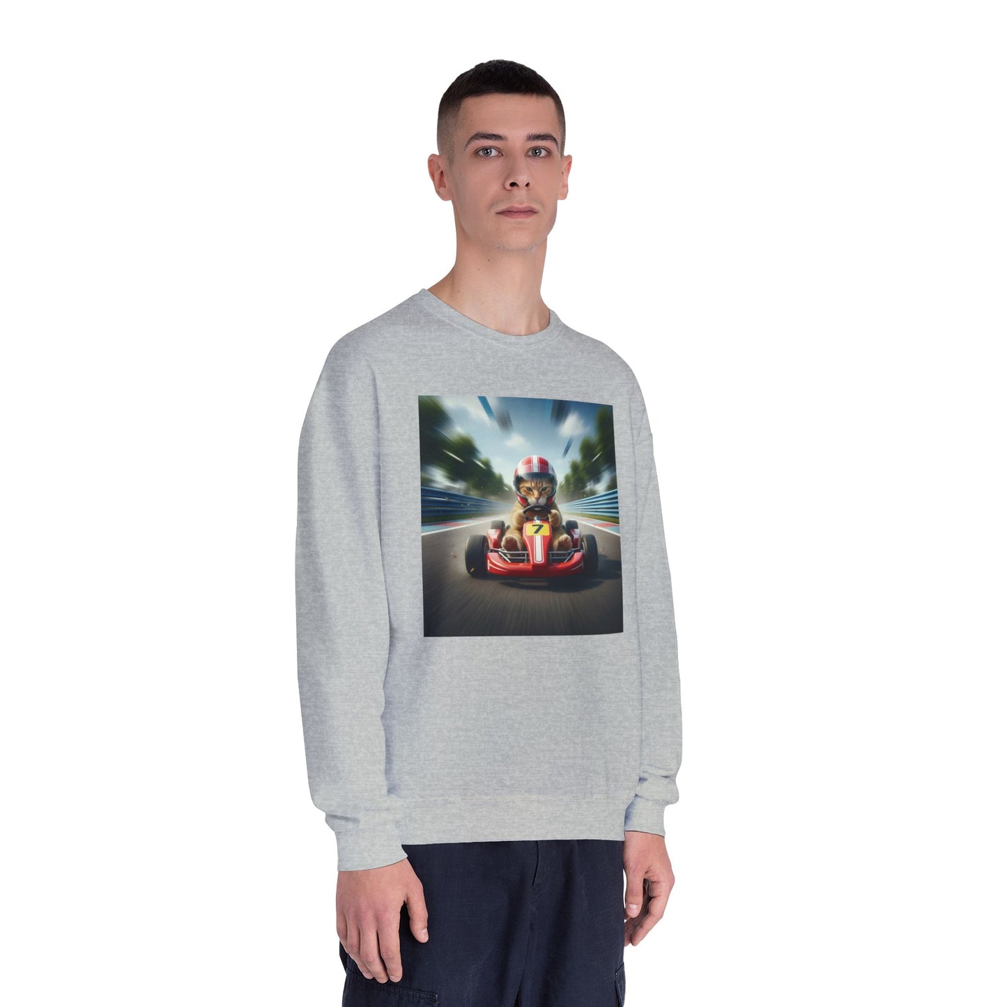 Go Kart Cat Unisex NuBlend Crewneck Sweatshirt style 3