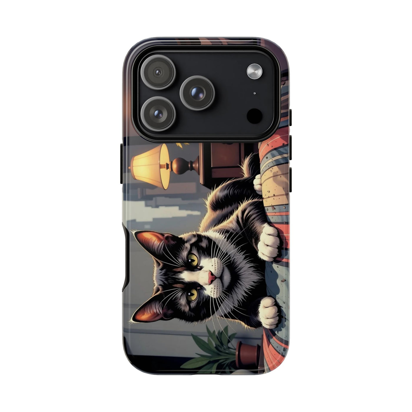 Cat on the bed - Tough Phone Case for Apple iPhone & Samsung Galaxy, Cute Pet Accessories, Gift for Cat Lovers