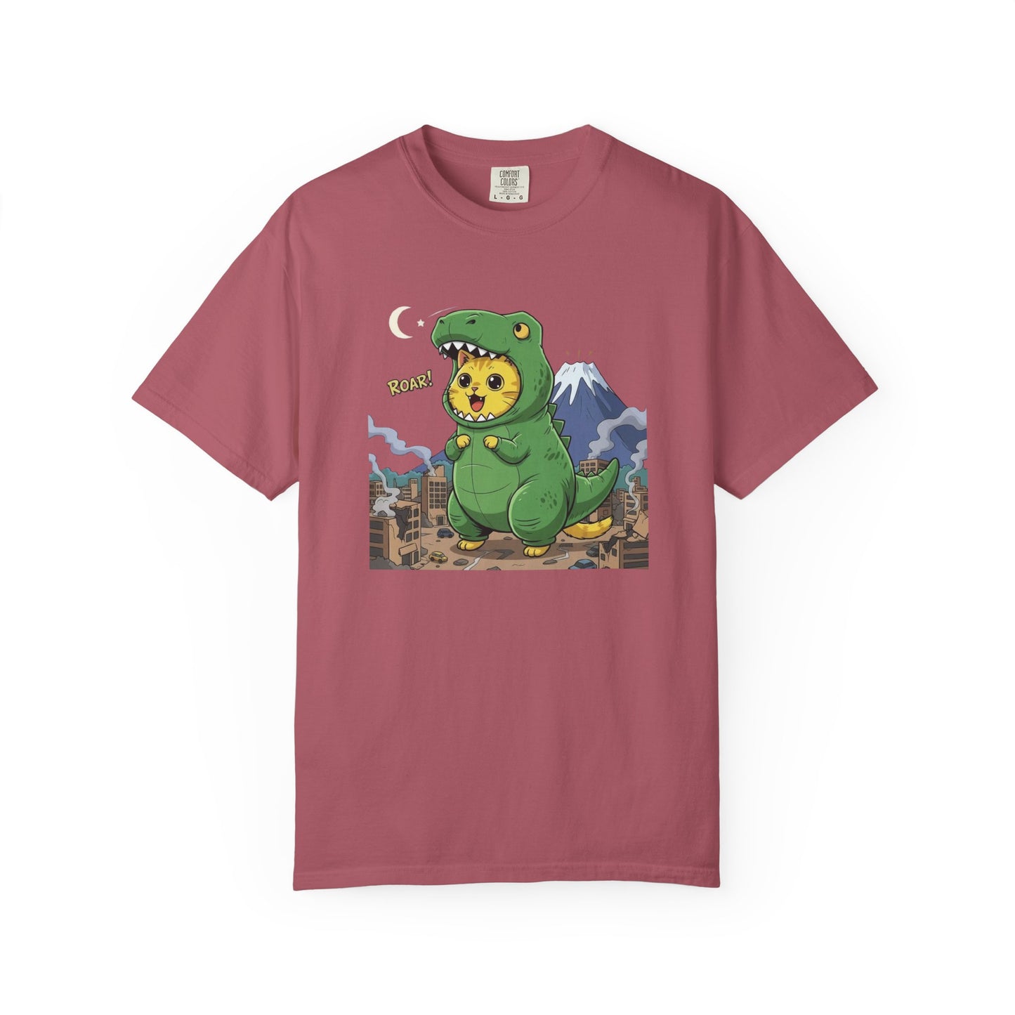Cat cosplay Godzilla Funny Design Unisex T-Shirt style 1