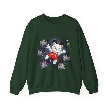 Watercolor Cat painting Unisex Crewneck Sweatshirt style 2