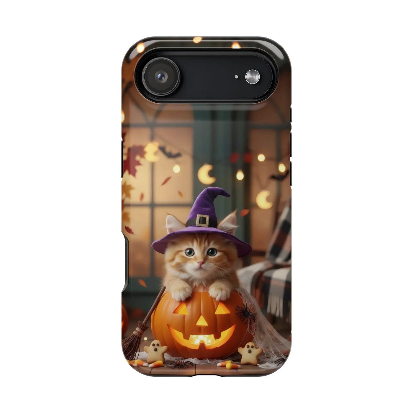 Halloween cute kitten photo style 1 Magnetic Phone Case, Cat Lover Gift, Impact-Resistant iPhone Case, Funny Pet Accessory, Unique Animal Design
