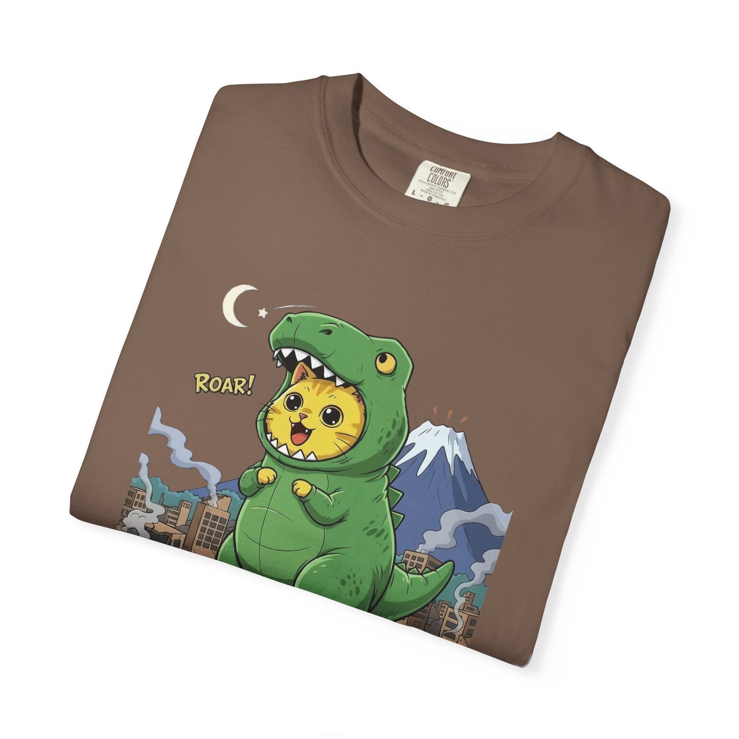 Cat cosplay Godzilla Funny Design Unisex T-Shirt style 1