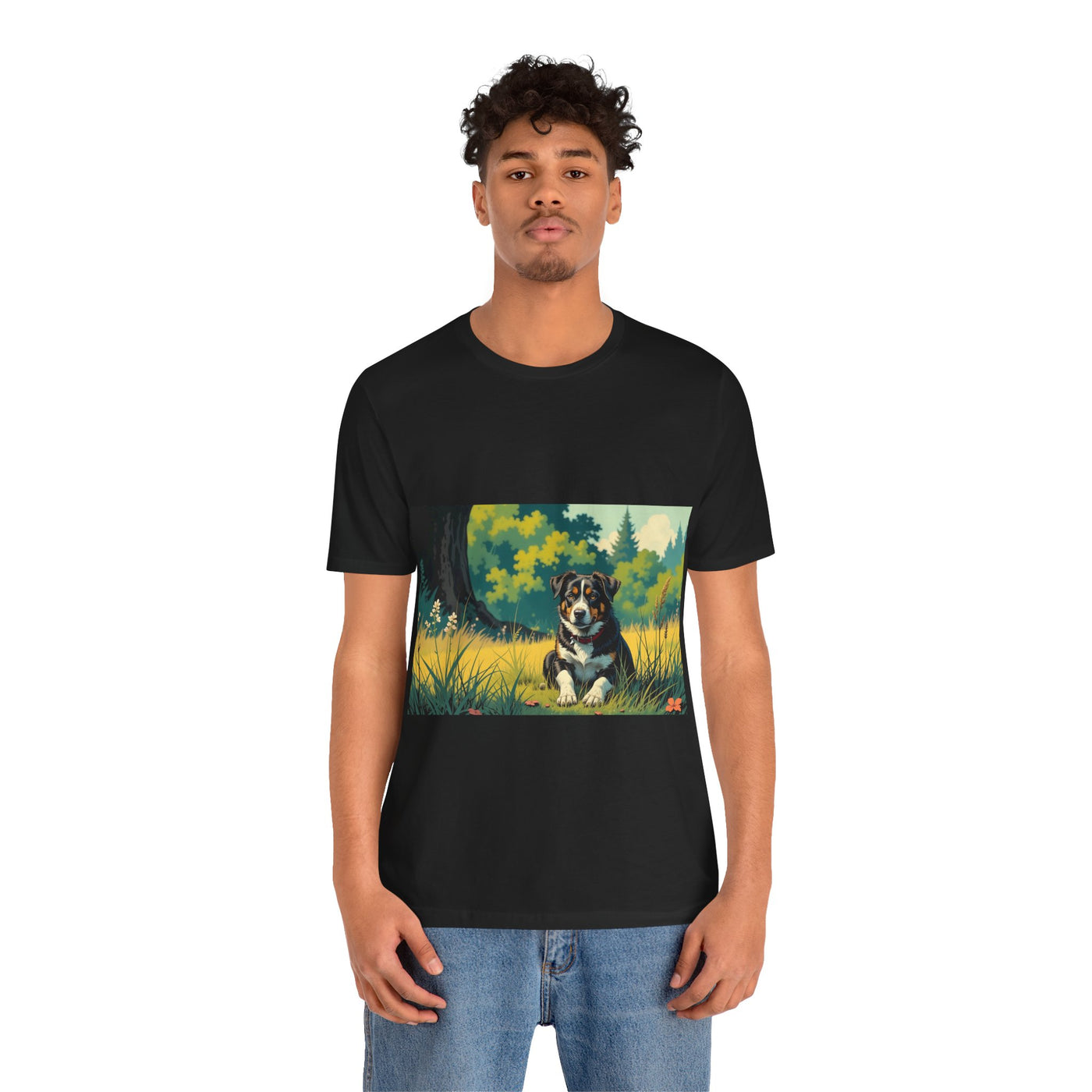 Adorable Dog comic style 2 Unisex Soft Tee | Cute Dog Lover's Shirt, Animal Graphic T-Shirt, Pet Themed Gift, Casual Wear