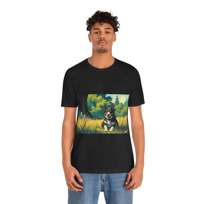 Adorable Dog comic style 2 Unisex Soft Tee | Cute Dog Lover's Shirt, Animal Graphic T-Shirt, Pet Themed Gift, Casual Wear