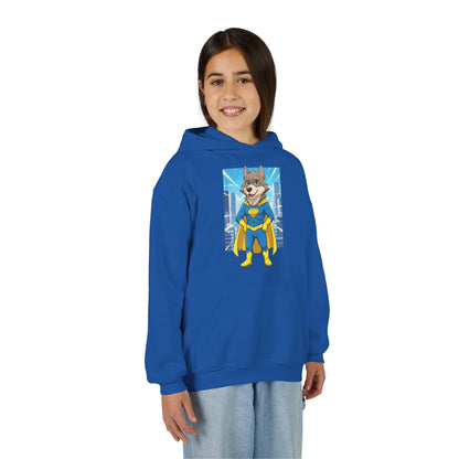 Dog cosplay Superman Funny Design Unisex Kids Hoodie style 1