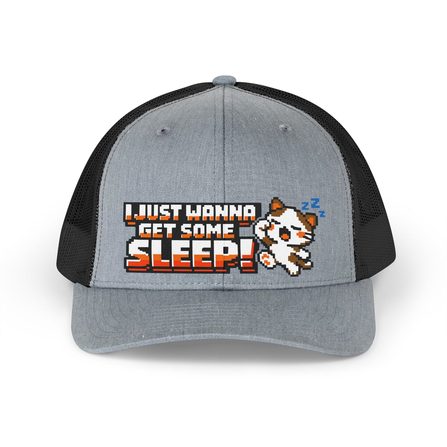 I just wanna get some sleep Cute Cat Retro Cap Trucker Hat