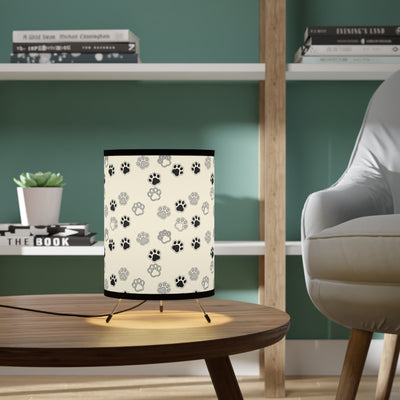 Cat Paw Print Tripod Lamp with High-Res Shade