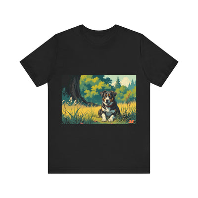 Adorable Dog comic style 2 Unisex Soft Tee | Cute Dog Lover's Shirt, Animal Graphic T-Shirt, Pet Themed Gift, Casual Wear