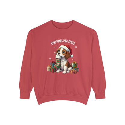 Puppy wait for Christmas presents Unisex Crewneck Sweatshirt style 3