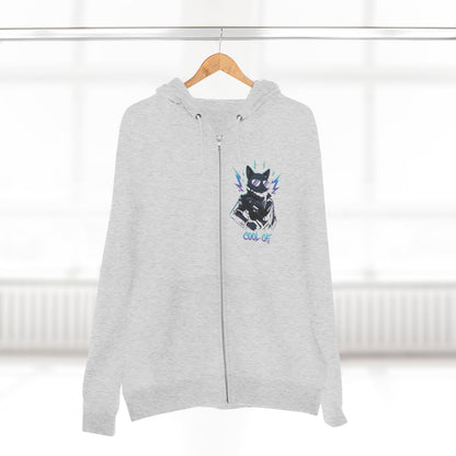Cool Cat Streetwear Graphic Unisex Zip Hoodie