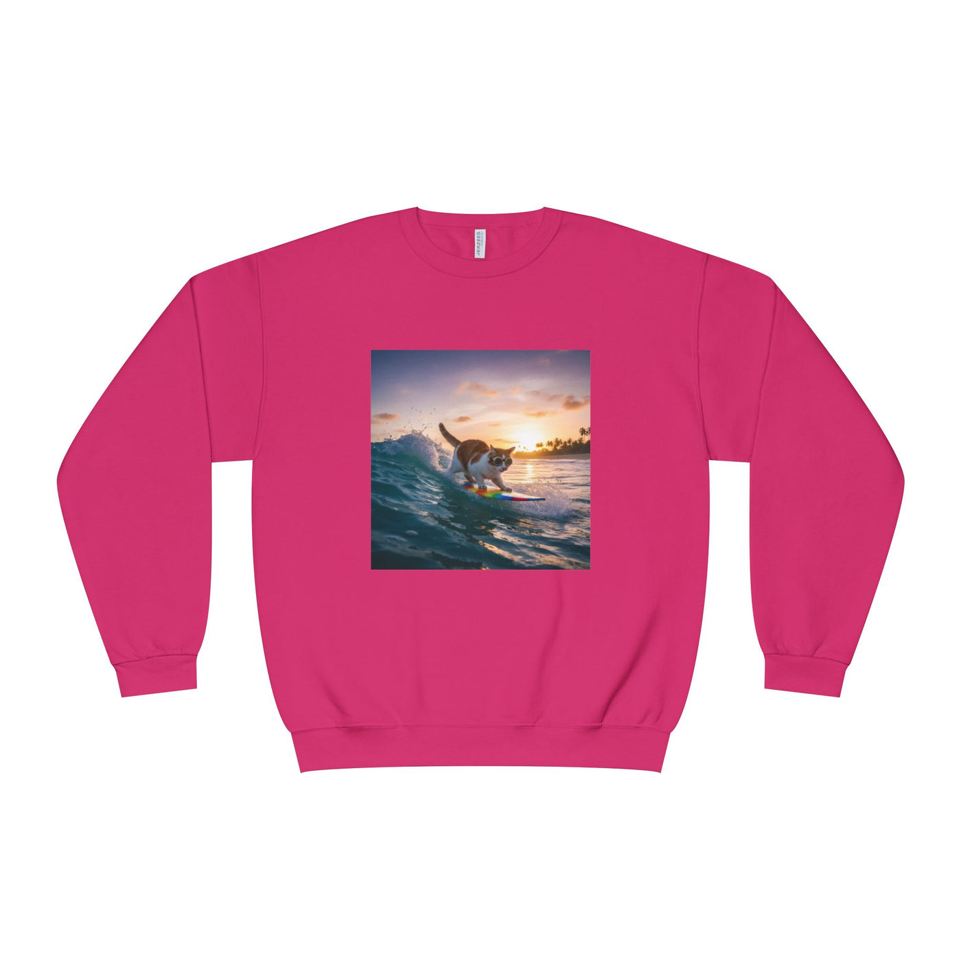 Surfing Cat style 2 Unisex NuBlend® Crewneck Sweatshirt
