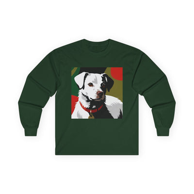 Dog Lover Long Sleeve Tee style 1, Pet Gift, Casual Wear, Animal Lover Shirt, Unique Dog Art Clothing