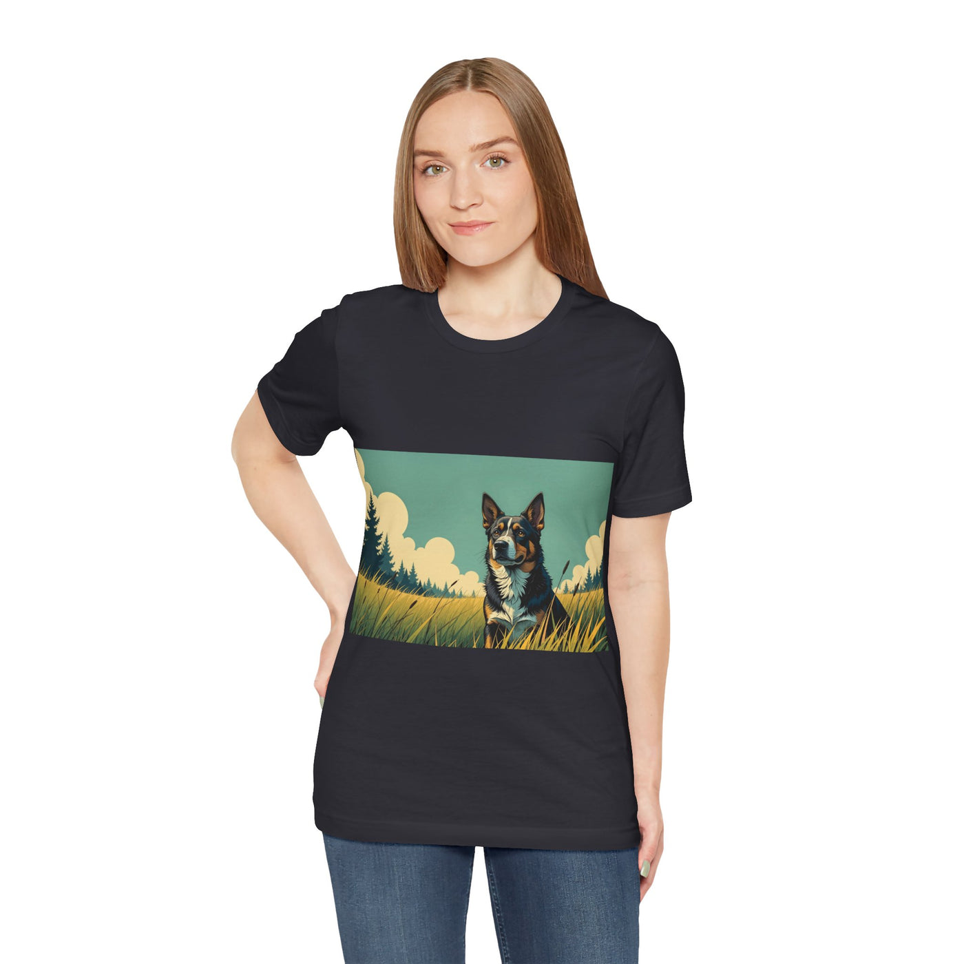 Adorable Dog comic style 3 Unisex Soft Tee| Cute Dog Lover's Shirt, Animal Graphic T-Shirt, Pet Themed Gift, Casual Wear