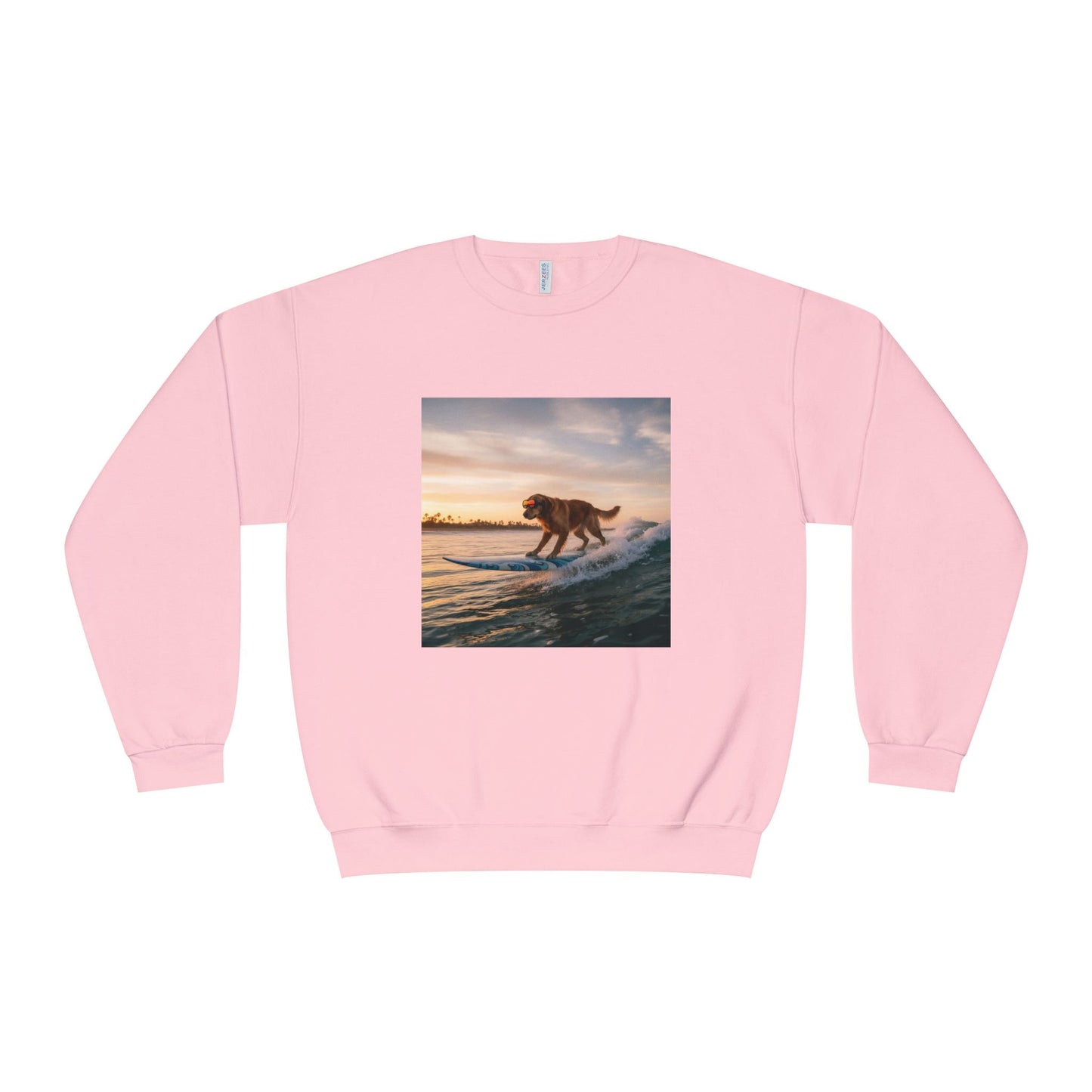 Surfing Dog Graphic Unisex NuBlend Crewneck Sweatshirt style 2